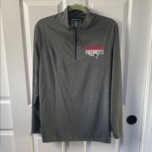 NFL New England Patriots Gray Quarter-Zip Pullover